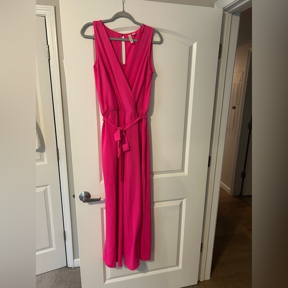 Tacera Pants - Tacera Vibrant Pink Jumpsuit Size Medium